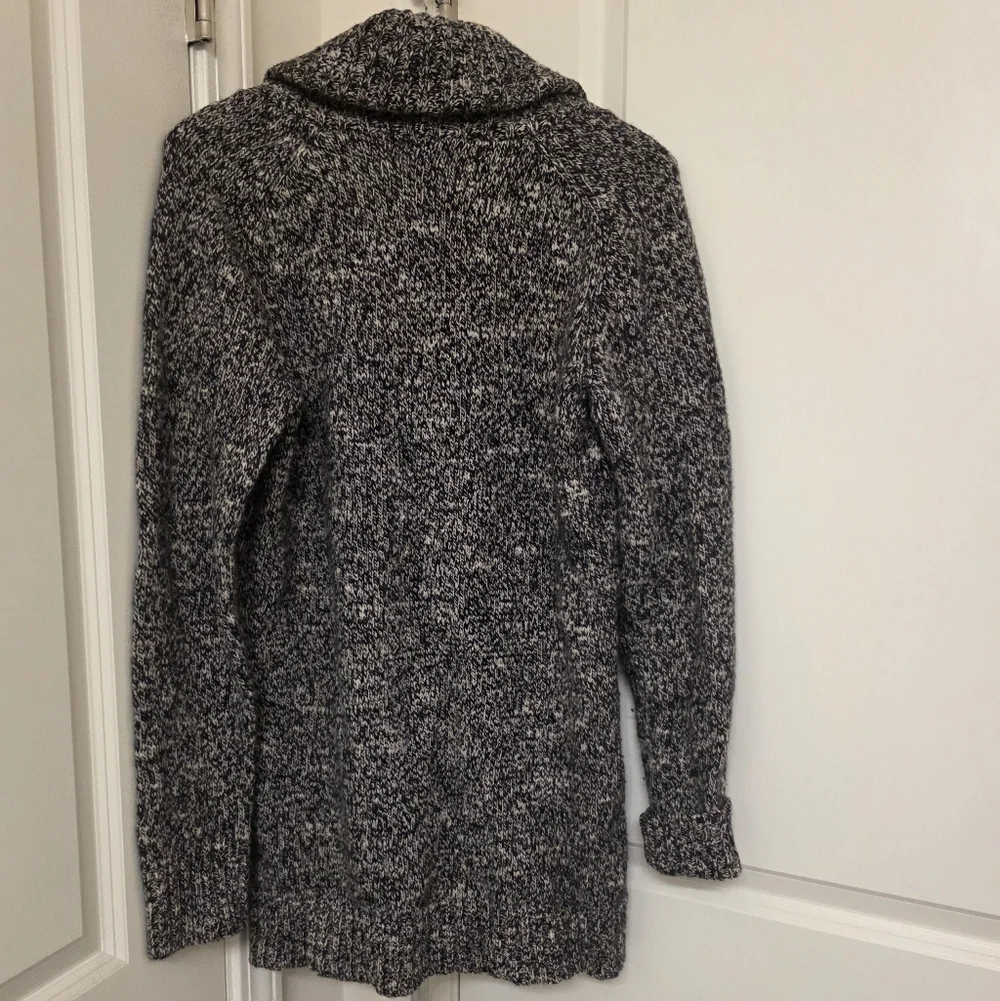 J. Crew Wool Blend Knit Collared Cardigan Sweater Womens L Cottage Core Preppy